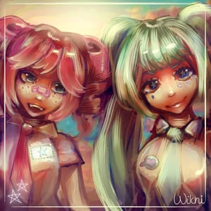 Miku and teto art!